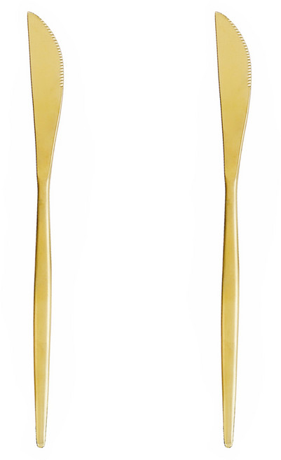 국산 아벨라 디저트 나이프, 무광골드, 2개