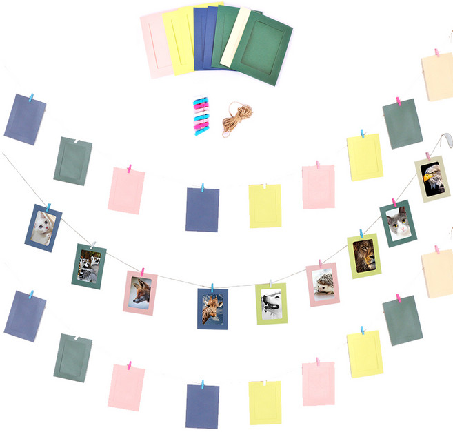 파티쇼 파스텔 포토 가랜드, 혼합 색상, 4세트