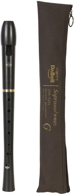 다벨 르네상스 바로크식 리코더 DSR-201B, 검정색, 1세트