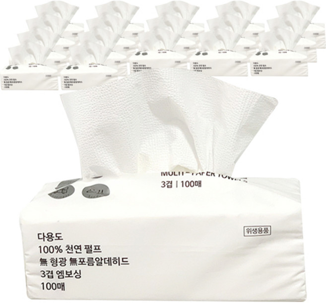 브론디 다용도 3겹 키친타올, 100매, 18개