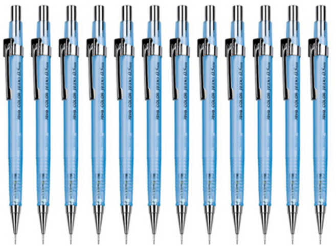 자바펜 투명칼라 제도샤프 블루, 0.5mm, 12개