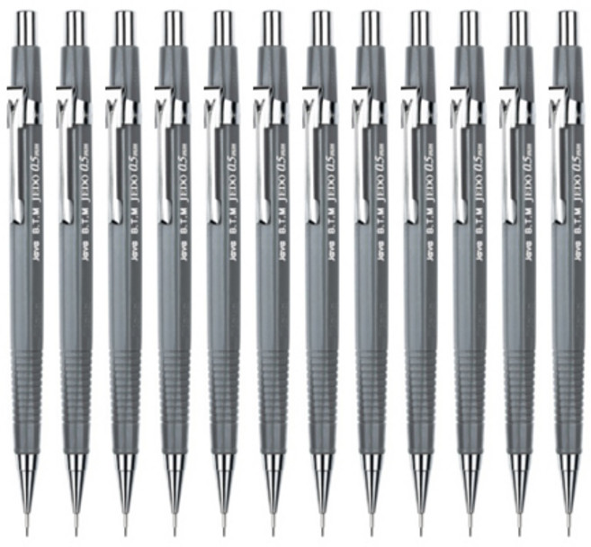 자바펜 불투명칼라 제도샤프 그레이, 0.5mm, 12개