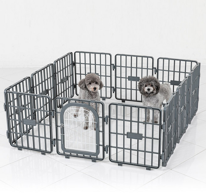 딩동펫 반려동물 펜스 코지울타리 11p + 안전문, 그레이, 1세트