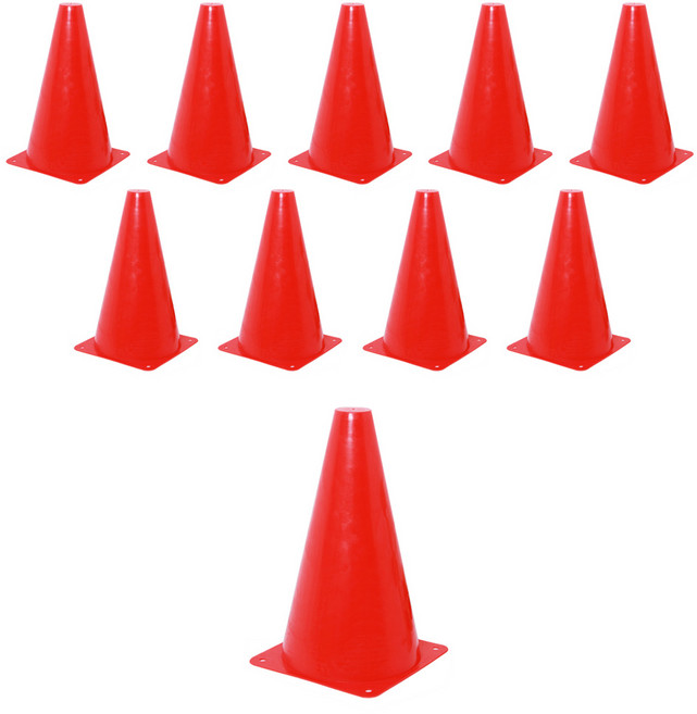 파티공구 칼라 콘 23cm, 레드, 10개