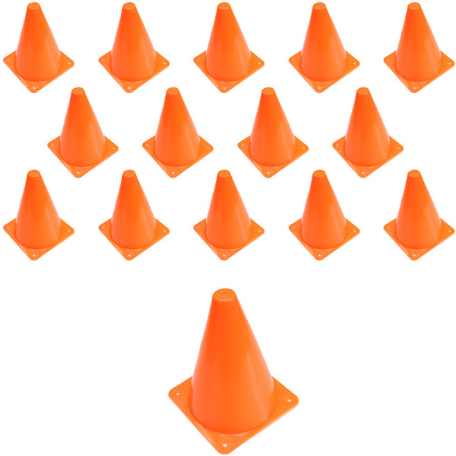 Party09 彩色三角錐 18cm, 橘色, 15個