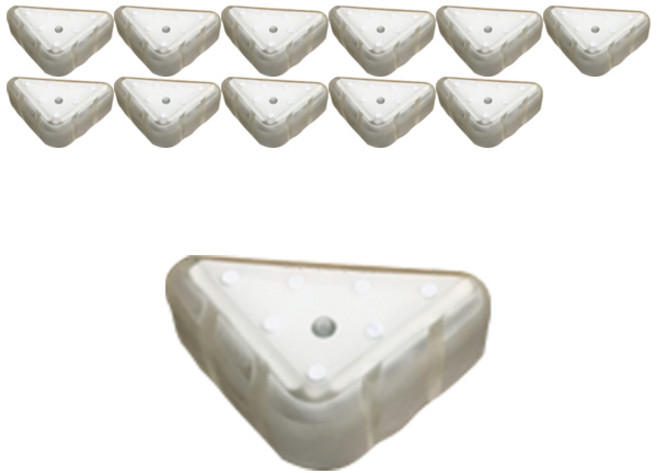 아빠손 모서리 보호대 세트, 흰색 + 반투명, 12개