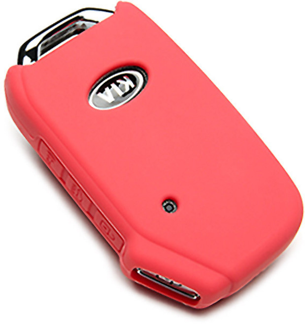 케인즈 기아 올 뉴 K3 스마트키 실리콘 키홀더, 핑크레드, KE-26