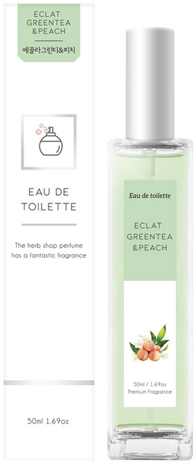 더허브샵 에끌라 그린티 앤 피치 오 드 뚜왈렛, 50ml, 1개