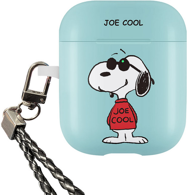 피너츠 스누피 엔조이 고리형 에어팟 케이스 + 목걸이, 조쿨, 1개