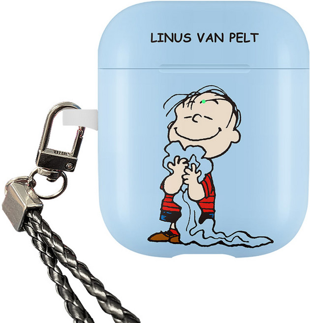 피너츠 스누피 엔조이 고리형 에어팟 케이스 + 목걸이, 라이너스반펠트, 1개