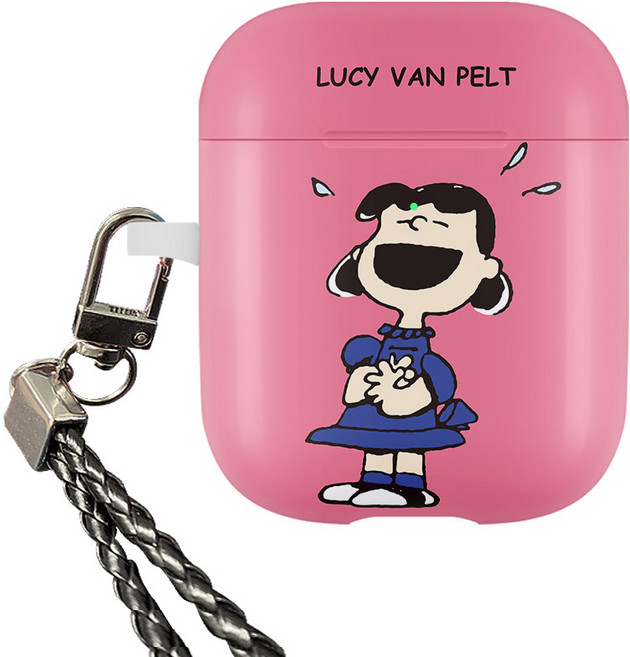 피너츠 스누피 엔조이 고리형 에어팟 케이스 + 목걸이, 루시반펠트, 1개