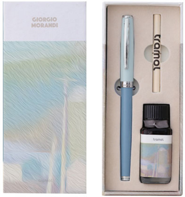 트라몰 조르디오 MORANDI 만년필 + 잉크 세트, F, 블루