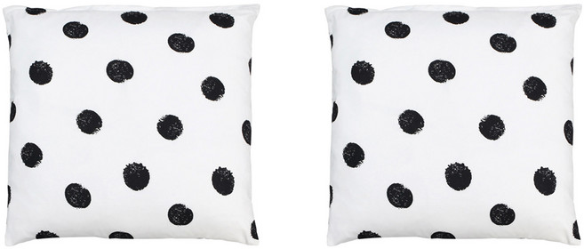 플란넬 방울방울 방석 커버 2p + 솜 2p 세트