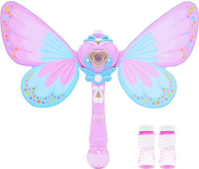 비앤씨 나비 비누방울 봉 + 버블용액 100ml x 2p, 혼합색상, 1개