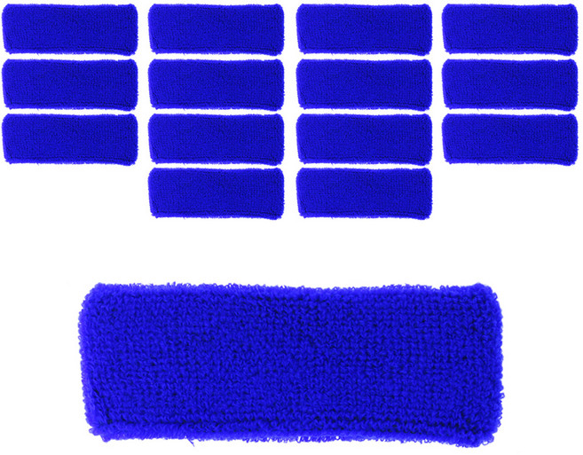 리빙다 체육 헤어 밴드 블루, 15개