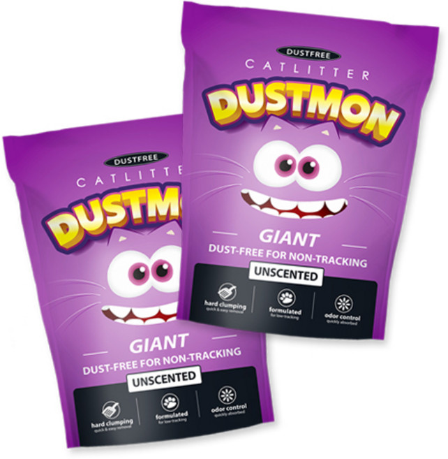 더스트몬 응고형 고양이 모래 벤토나이트 자이언트, 7kg, 2개, 무향