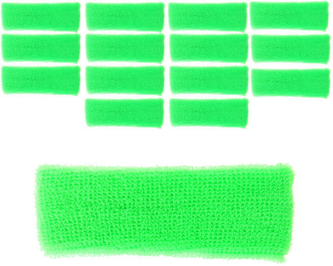 리빙다 체육 헤어 밴드 그린, 15개