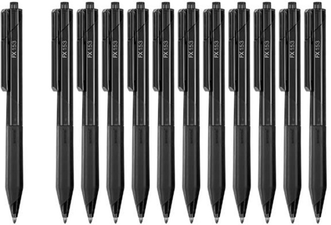 monAmi 153 Stick 油性原子筆 1.0mm, 黑色, 12個