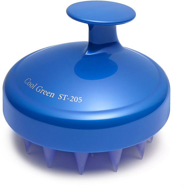 쿨그린 토르말린 두피 마사지 브러쉬 ST-205, 블루, 1개