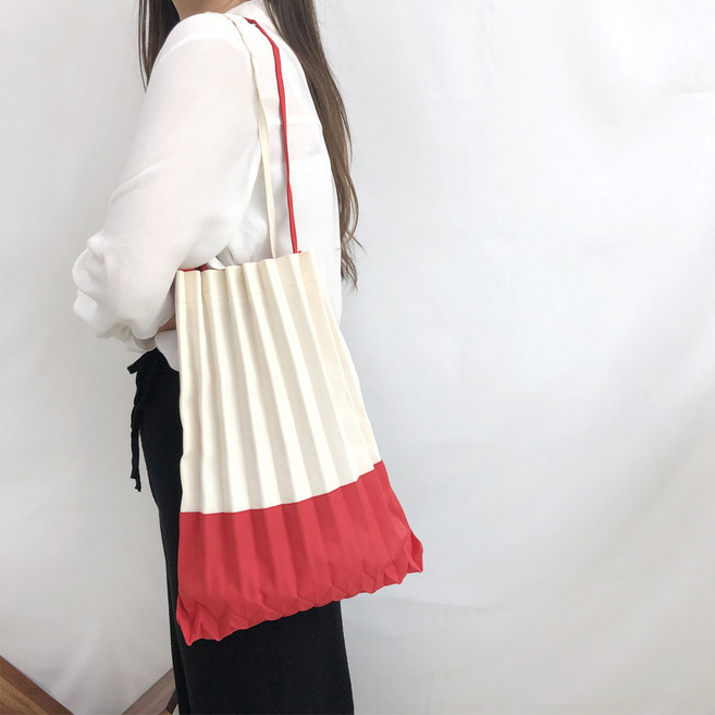 고앤비 플리츠 에코백 캔버스백 bg1035