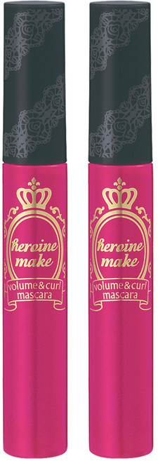 키스미 히로인메이크 볼륨앤컬 마스카라 S 6g, 01 딥블랙, 2개