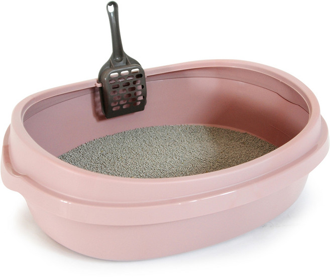 푸르미 고양이 평판형 화장실 + 모래삽, 인디핑크, 1개