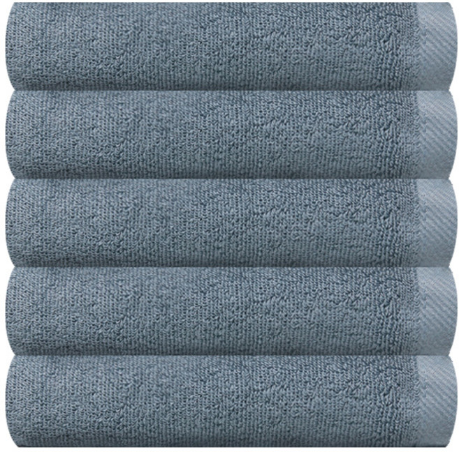 송월타월 클린 항균 무지 수건 150g 30수 면사, 진하늘, 5개