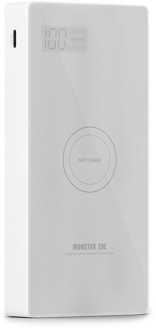 요이치 몬스터 이브 고속무선 보조배터리 20000mAh, YB-K20000, 화이트