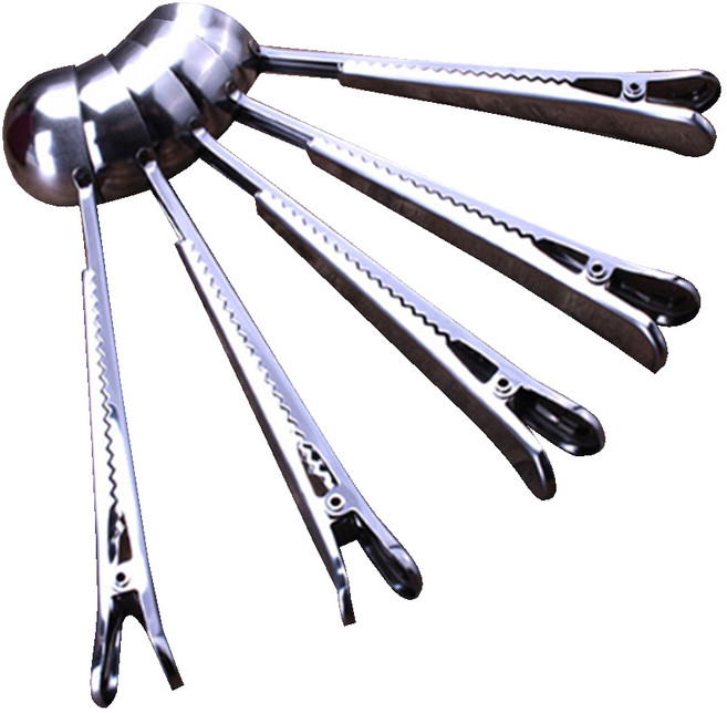 더소울빈 304 스텐 집게형 계량스푼, 5개