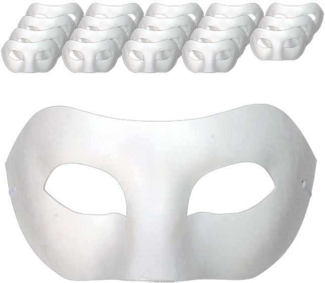 PARTY 09 DIY面具, 白色, 20個