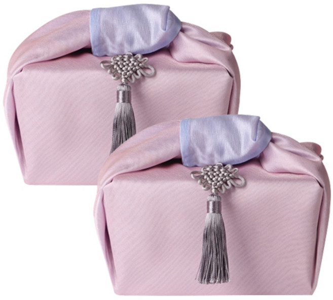 인디케이 전통양면 보자기 중, 연분홍, 2개