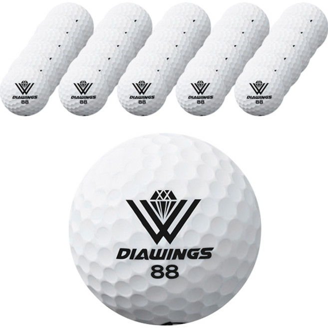 다이아윙스 고반발 골프공 2피스 42.8mm M2, 화이트, 50개입, 1개