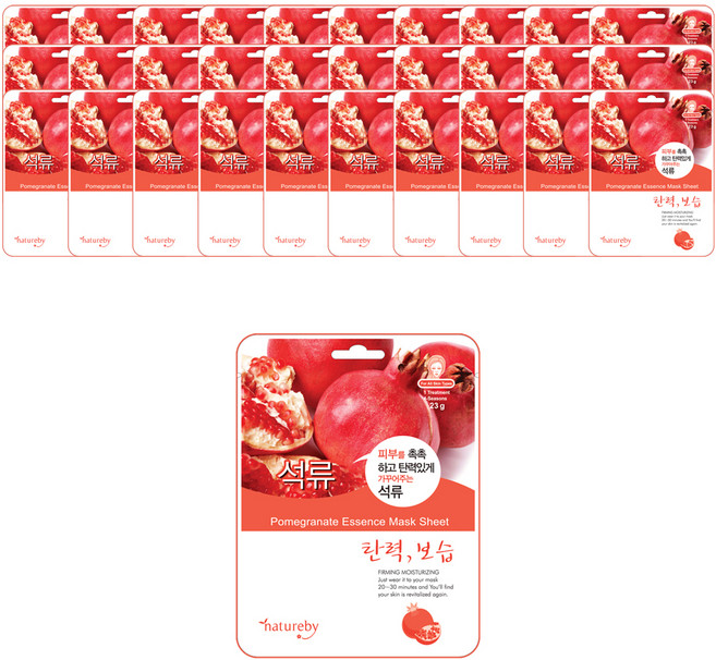 네이처바이 에센스 마스크팩 석류 23g, 1개입, 90개