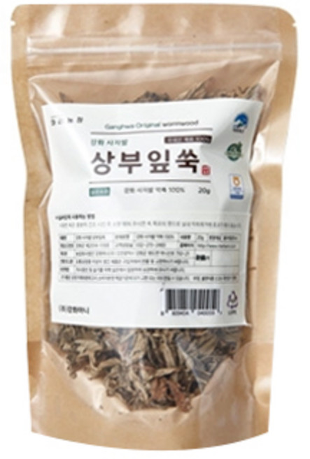 마리농장 강화 사자발약쑥 상부잎쑥, 20g, 1개