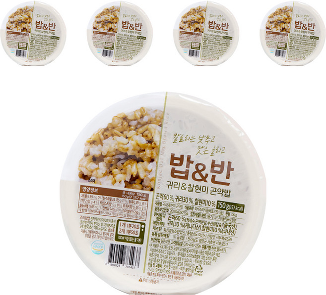 即食燕麥糙米蒟蒻飯, 150g, 5入