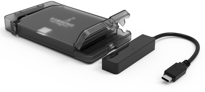 넥스트유 USB3.1 Gen1 SSD/HDD SATA 케이스 6.35cm, NEXT-205TC, 1개