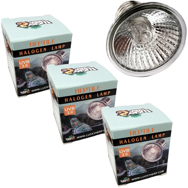 럭키허프 UVB 3.0 25w 거북이 램프, 3개