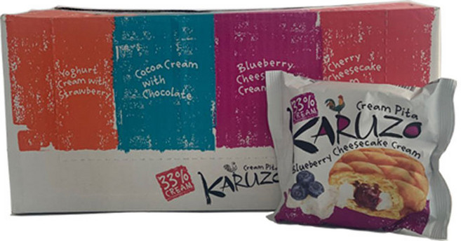 카루조 블루베리 치즈 크림맛 과자 케이크, 62g, 24개