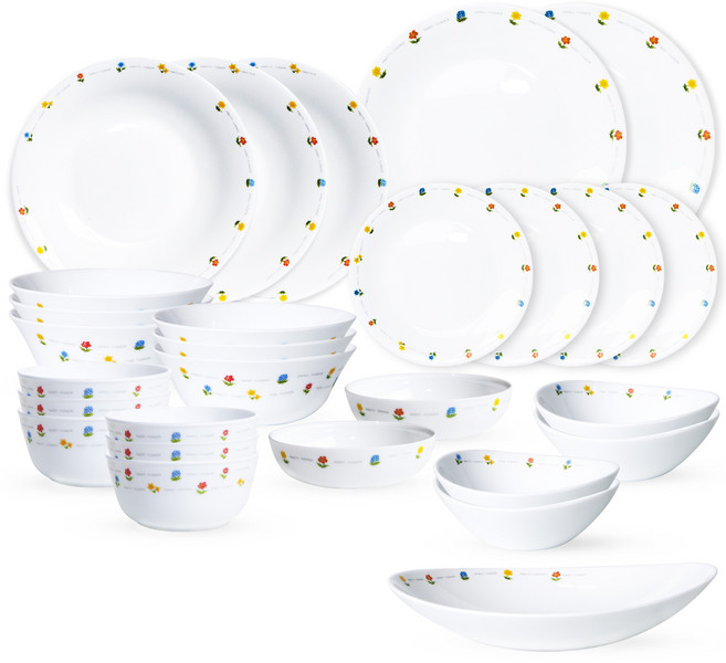 보르미올리 바칠레 verto opale 스윗 스프링 그릇 6인 28p 세트, 혼합색상, 공기 6p + 대접 6p + 앞접시 2p + 타원 소스볼 4p + 타원 찬기 + 소접시 4p + 중접시 3p + 대접시 2p