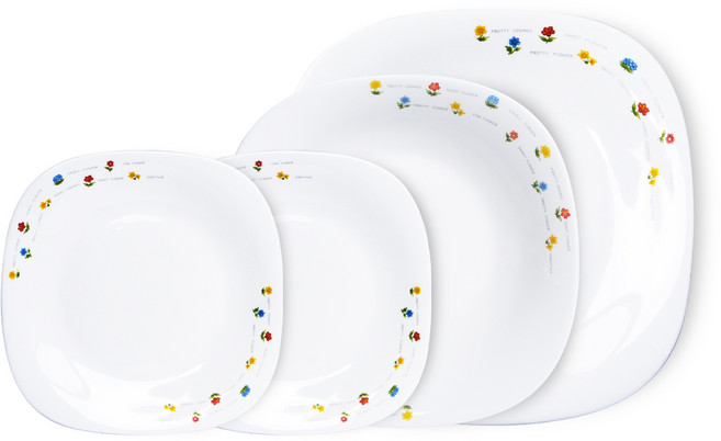 보르미올리 바칠레 스윗 스프링 사각 접시, 1세트, 사각접시 소 2p + 중 + 대