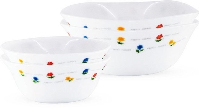 보르미올리 바칠레 스윗 스프링 공기대접 세트, 혼합색상, 공기 2p + 대접 2p