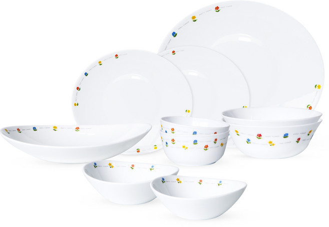 바칠레 verto opale 스윗 스프링 타원 그릇 2인 10p 세트, 혼합색상, 공기 2p + 대접 2p + 타원소스볼 2p + 타원소접시 2p + 타원대접시 + 타원찬기