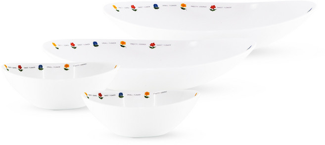 보르미올리 바칠레 스윗 스프링 타원접시 세트, 1세트, 샐러드볼 + 타원접시 소 + 대