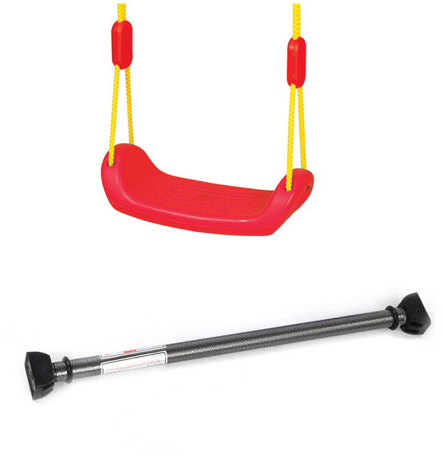 Edu play 家庭鞦韆 + 單槓組合, 鞦韆(紅色), 1套