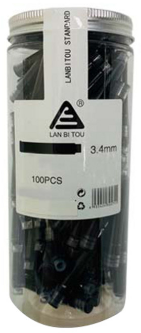 LANBITOU 타사 만년필 호환 가능 만년필 잉크 100p, 블랙, 1개