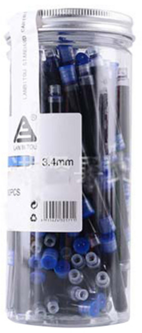 LANBITOU 타사 만년필 호환 가능 만년필 잉크 100p, 블루, 1개