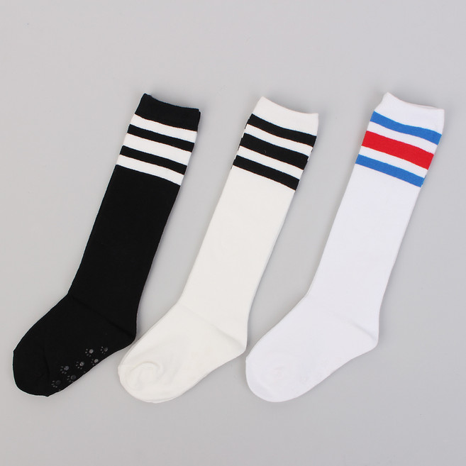 설레발 유아동용 삼선 니삭스 3족