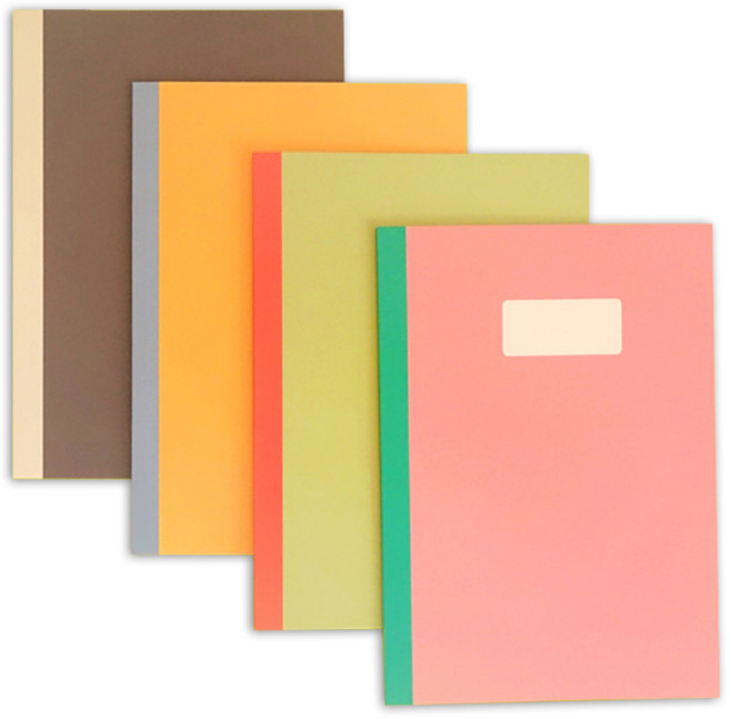 멜로우 소프트 유선 노트 4종, 혼합색상, 1세트