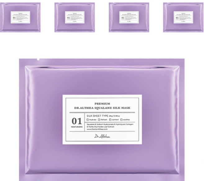닥터엘시아 프리미엄 스쿠알란 실크마스크 28g, 1개입, 5개