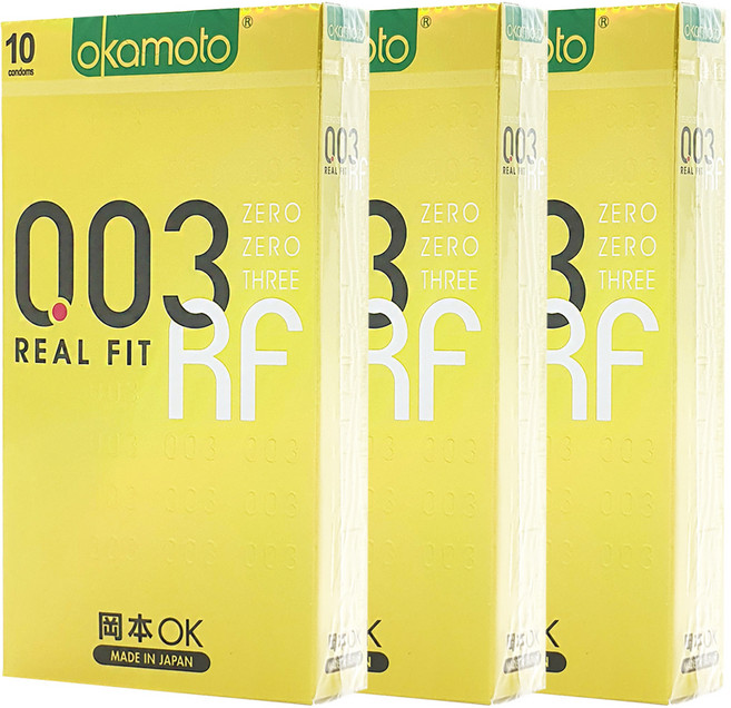 오카모토 003 리얼핏 RF 콘돔 박스 랜덤 발송, 10개입, 3개